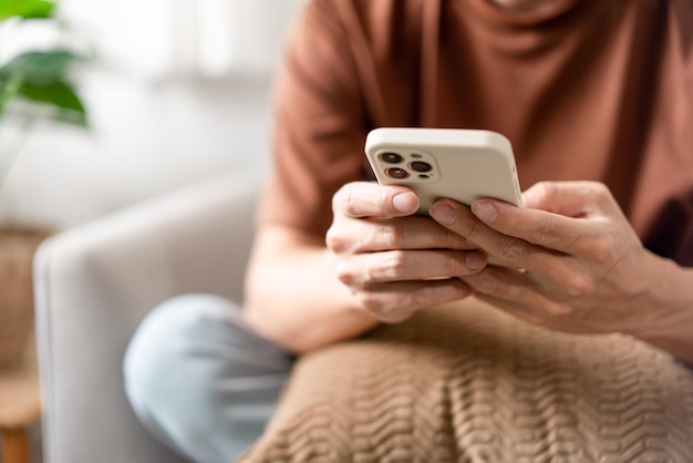 man checking something on his smartphone