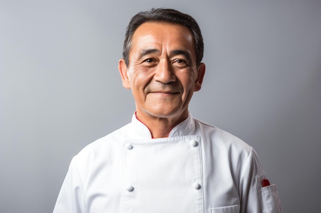 a man in a chef's uniform posing for a picture