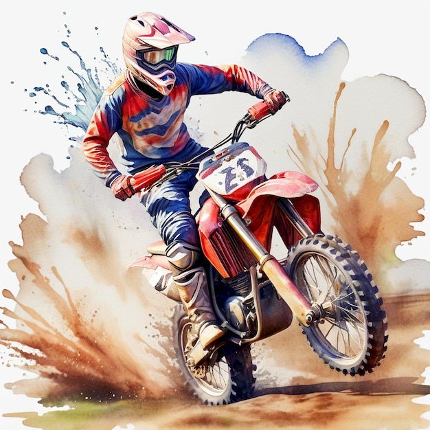 a man on a dirt bike with the number 13 on it