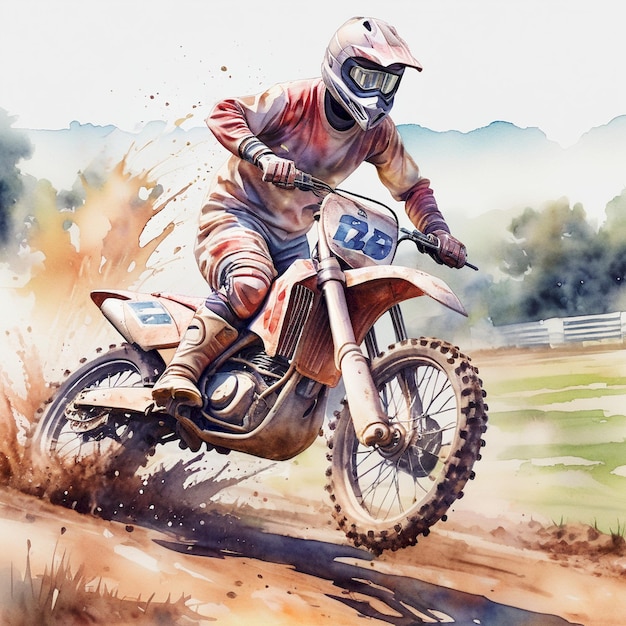 a man on a dirt bike with the number 24 on it