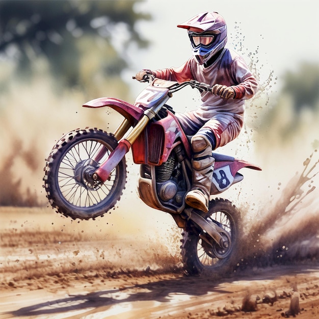 a man on a dirt bike with the number 51 on the front