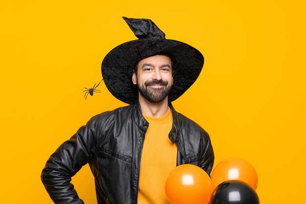 Man dressed as wizard for halloween