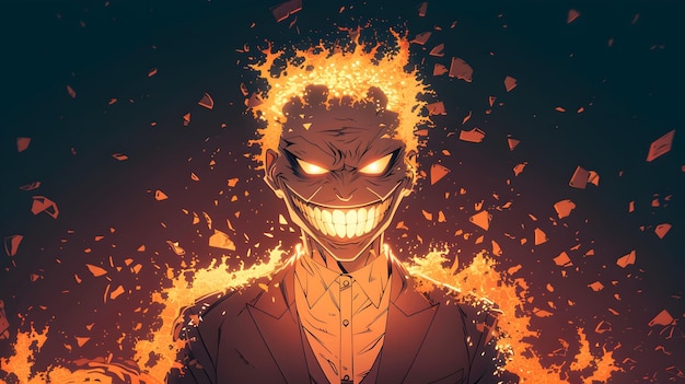 Man On Fire with Evil Grin