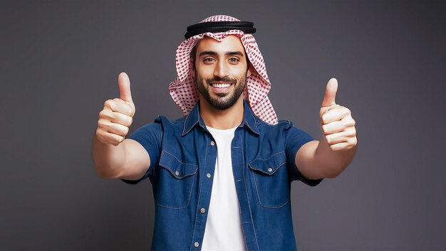 a man giving a thumbs up sign that says quot he is giving thumbs up quot