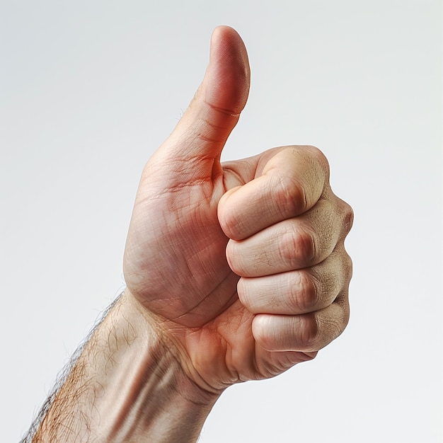 a man giving a thumbs up sign that says thumbs up