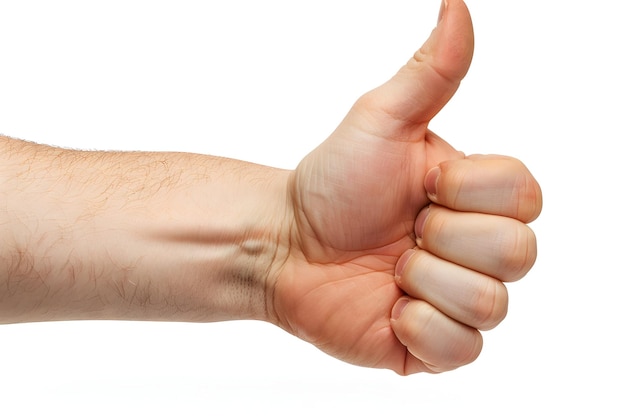 Photo a man giving a thumbs up sign with the word quot thumbs up quot