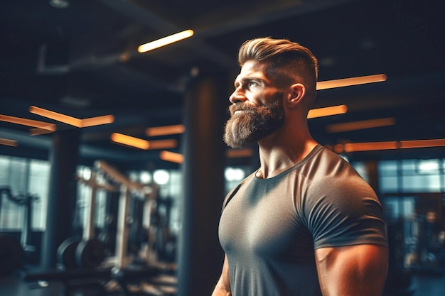 A man in gym