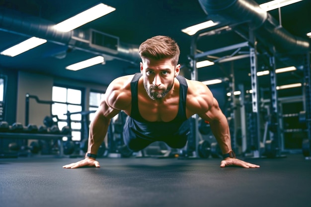 A man in gym