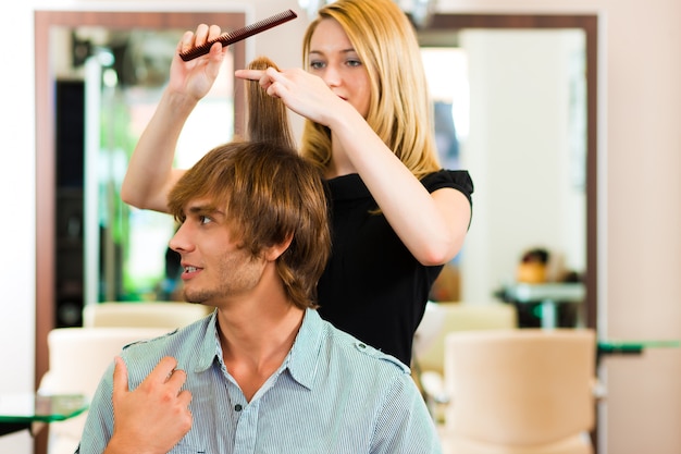 Man at the hairdresser