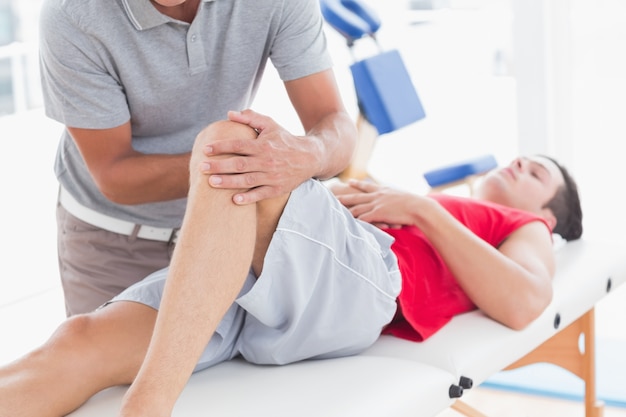 Man having knee massage 