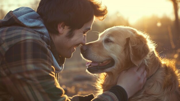 Man Holding Dog in His Arms