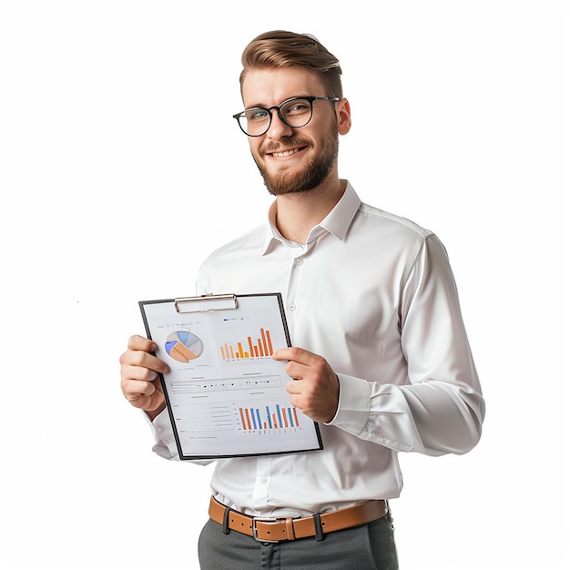 man holding laptop and smiling