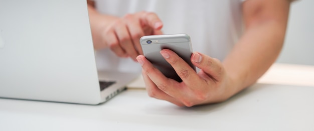 man holding mobile cell phone device