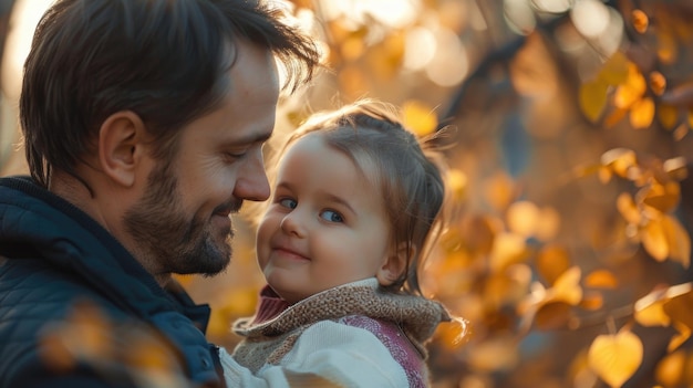 Man holding young child