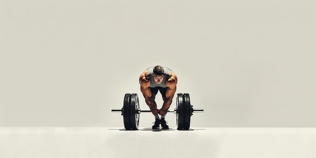 a man is doing a squat with a barbell