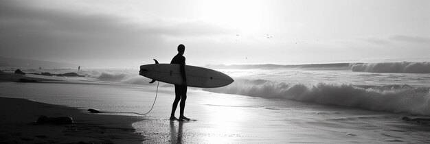 a man is holding a surfboard on the beach