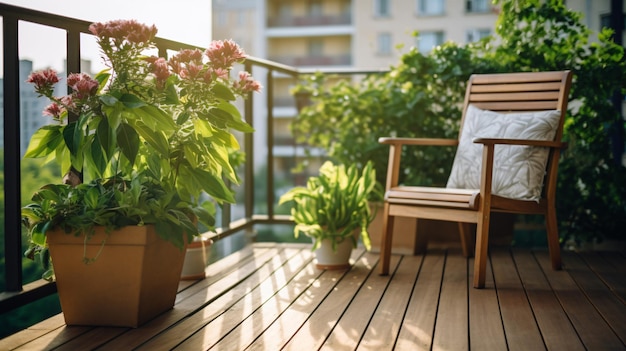 a man is lounging on a balcony with a view of the city