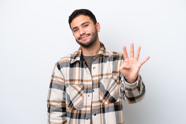 Man over isolated background