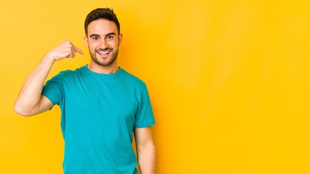 Man isolated proud and confident in studio