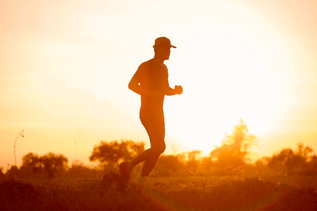 Man jogging on a sunny day