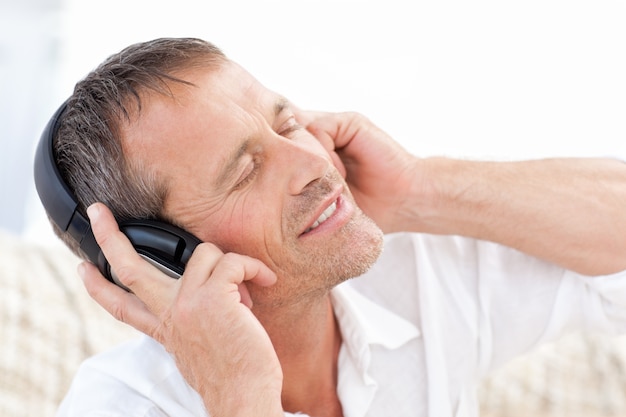 Man listening to some music 