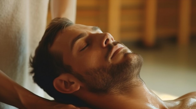 A man and a massage at a spa centrexA