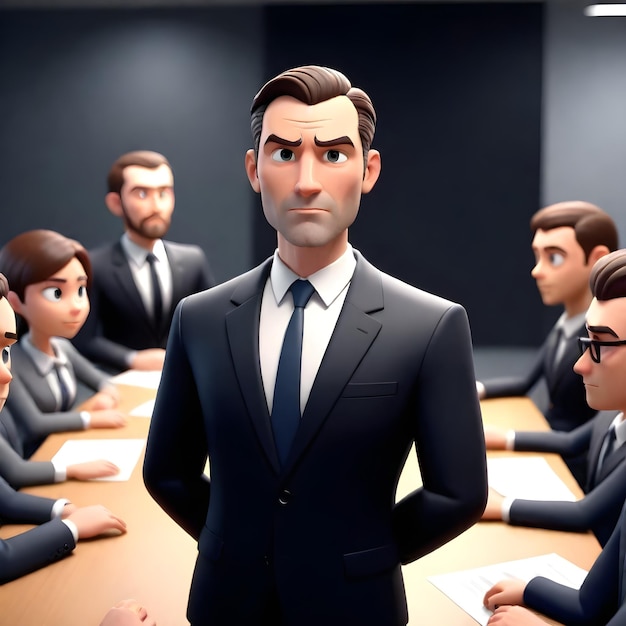 Photo a man meeting in office 4k ultra high definition