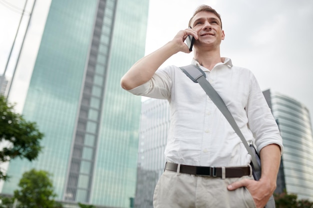 Man Ordering Car by Phone