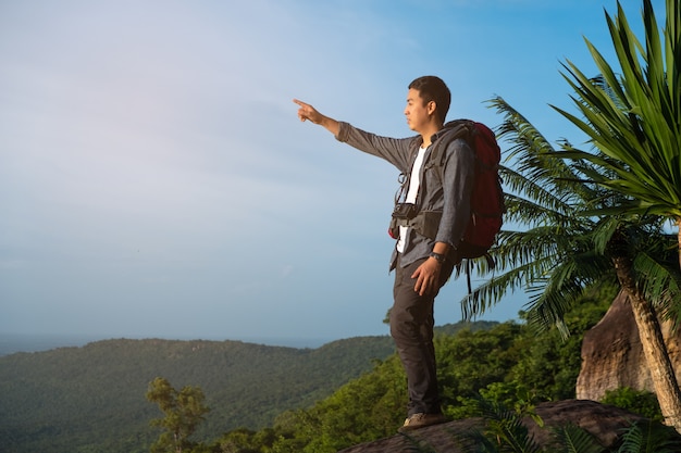 Man on the peak