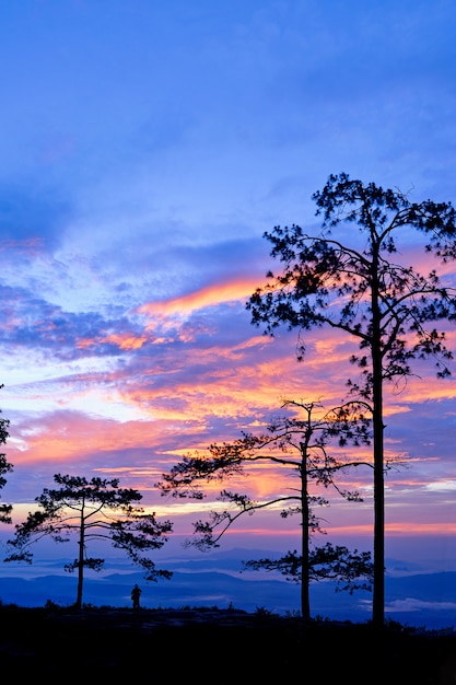 Man on Phu Kradueng National Park