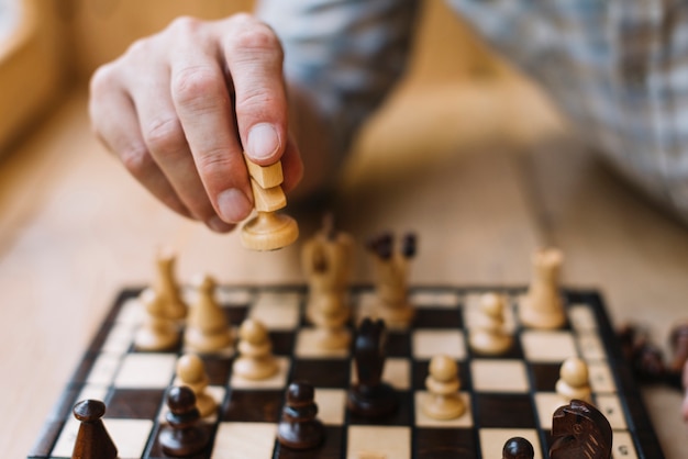 Man playing chess