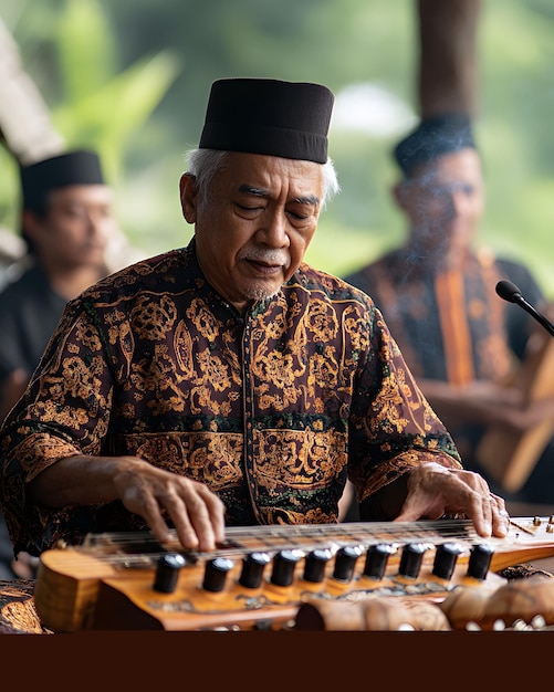 Photo a man playing the keyboard with the number 10 on it