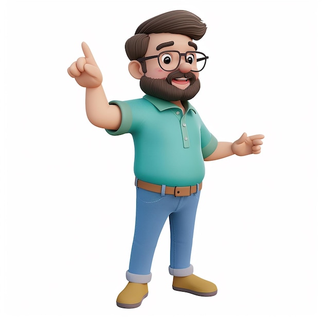 man pointing cartoon image