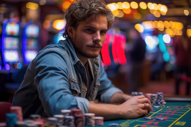 man at the poker table