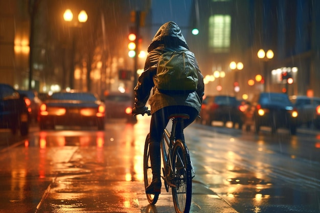 A man riding bike outdoors