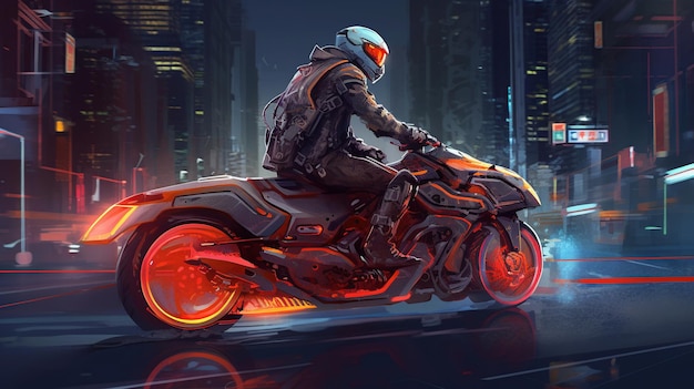 A man riding a motorcycle in the city.