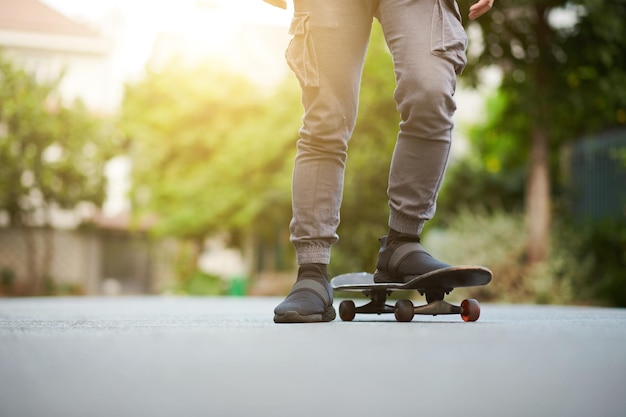 Man Riding on Skateboard