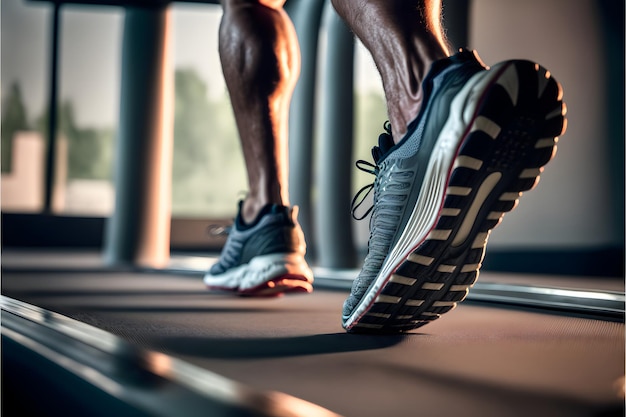 man running with running shoes