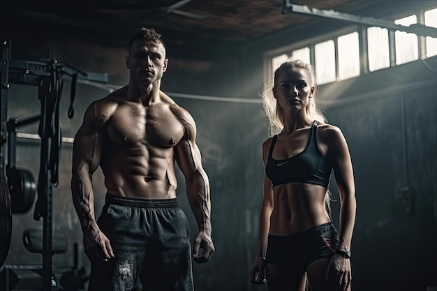 Man's and woman's fitness