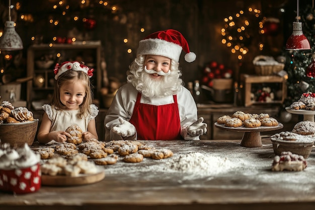 a man in a santa suit is wearing a santa hat and a santa hat