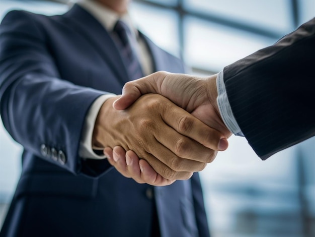 a man shaking hands with another man shaking hands