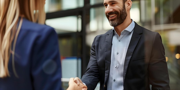 a man shaking hands with another man shaking hands