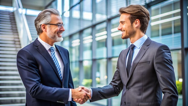 Photo a man shaking hands with another man shaking hands