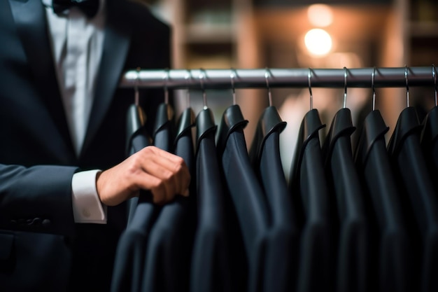 Man Shopping for Business Attire in