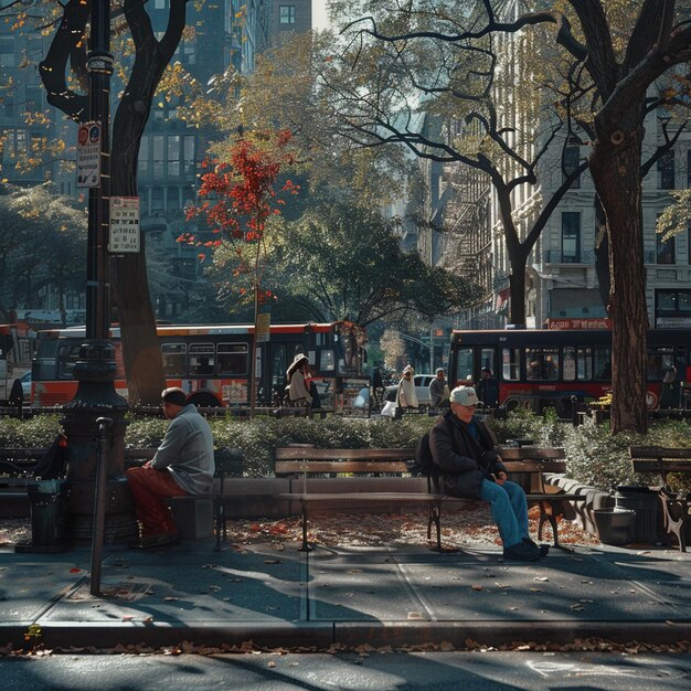 Photo a man sits on a bench in front of a sign that says quot no parking quot