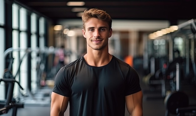 A man standing in front of a gym machine