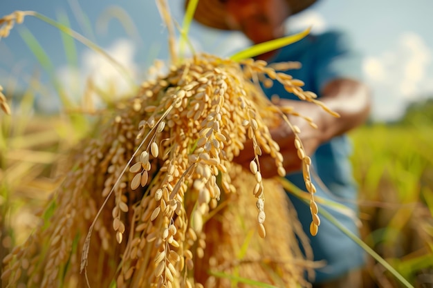 Man Standing in Wheat Field