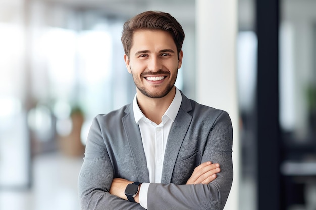 A man in a suit smiles at the camera.