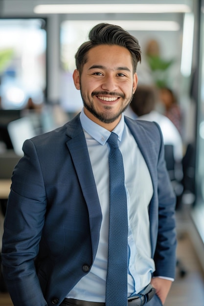 Man in Suit Standing in Office