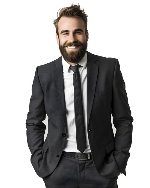 Photo a man in a suit with a beard and a tie